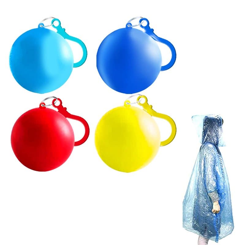 kajkey Ponchos de Pluie Jetables-Ponchos de Pluie Réutilisable Pliable Imperméable Respirant avec Boule de rangement étanche Pou