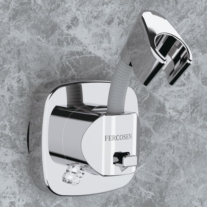 FERCOSEN Support De Pommeau De Douche Rotatif À 360° Avec Ventouse | Capacité De Charge 10 kg, Montage En Quelques Secondes | Su
