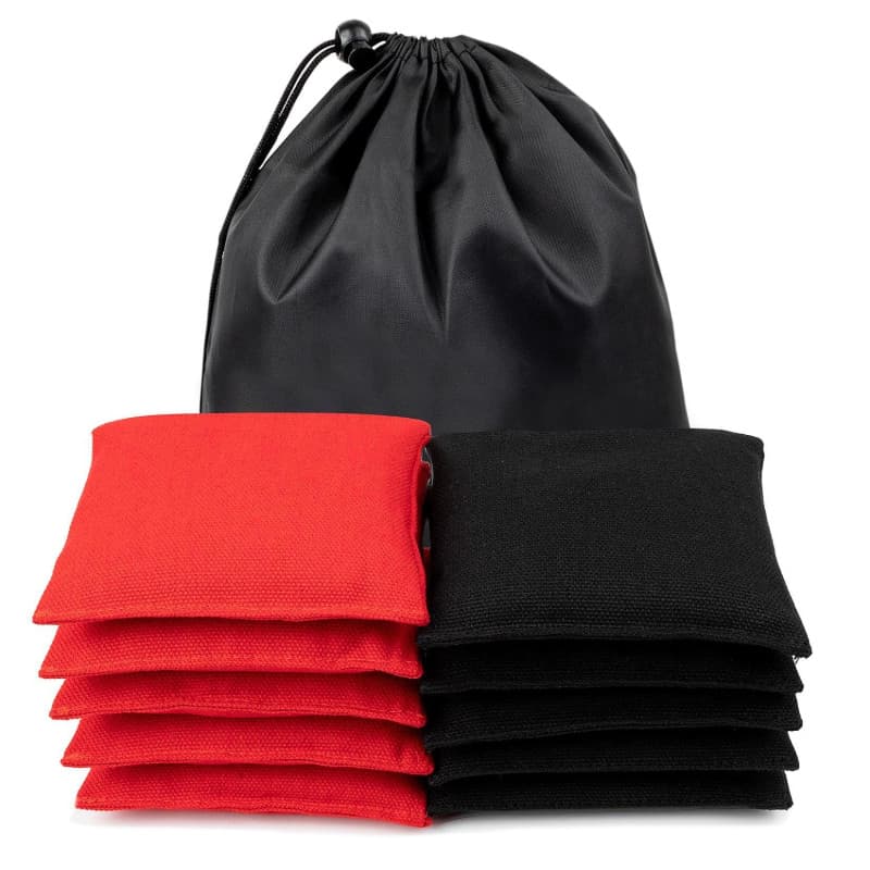 10 Sacs de Haricots, Étanche Bean Bags avec Sac à Cordon, Mini Cornhole pour Le Lancer Sports Outdoor Family Games Kids Toys Han