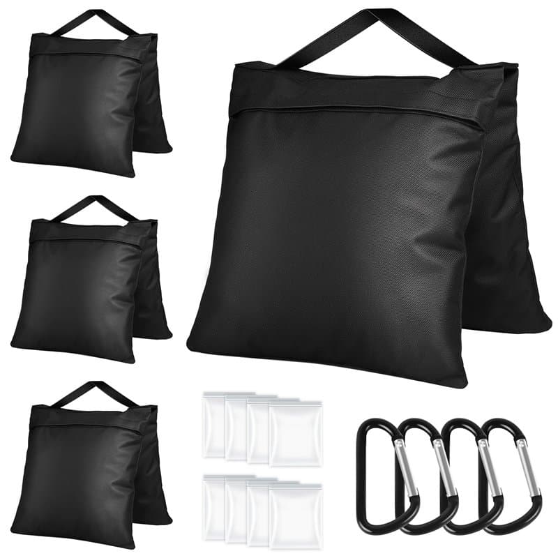 Victiv Lot de 4 Sac de Sable Résistants, 57x26,5cm Sacs de Lestage pour Trépied Photographique, 800D Oxford Sacs de Sable pour R