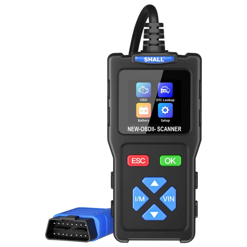 Shall Lecteur de Codes d'erreur T100 OBD2 pour Voiture - Outil de Diagnostic Can - Lecture et Effacement des Codes d'erreur pour