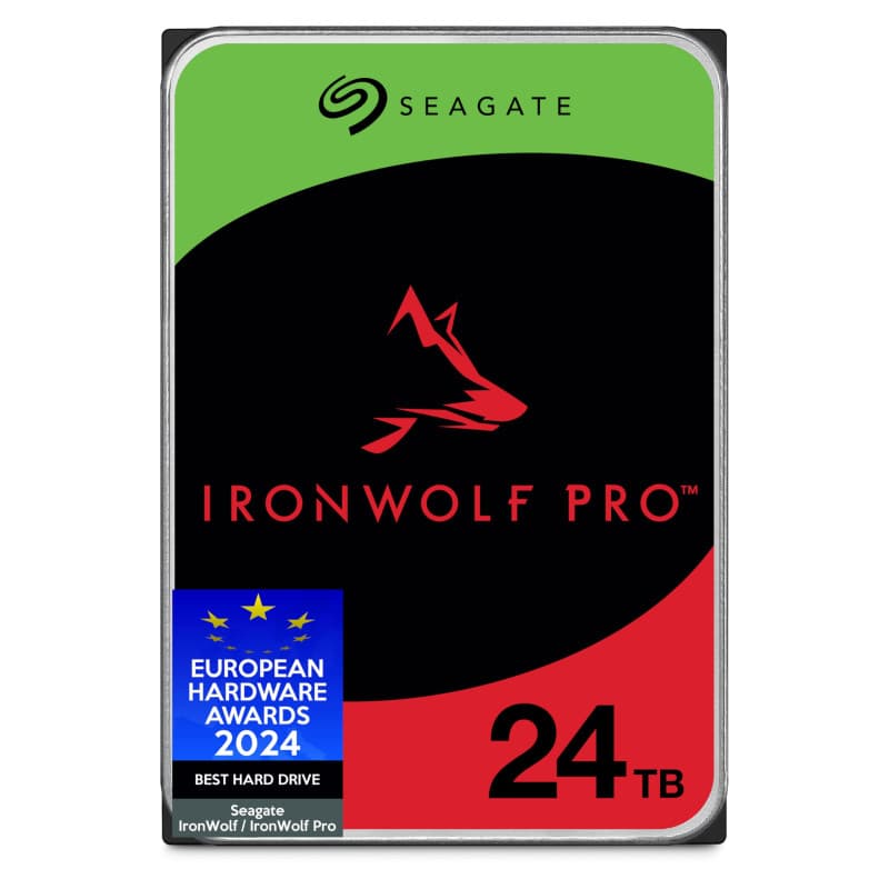 Seagate IronWolf Pro 24To, Disque dur d'entreprise interne NAS HDD, CMR, 3.5 Pouces, SATA 6Goits/s, 7 200 tr/min, 256 Mo de mémo
