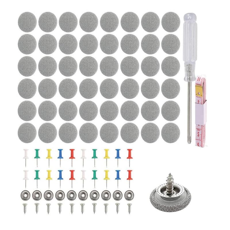 Eowppue Lot de 132 Boutons de RéParation de Ciel de Toit, Ensemble de Rivets de RéParation de Voiture, Boucle de RéParation de T