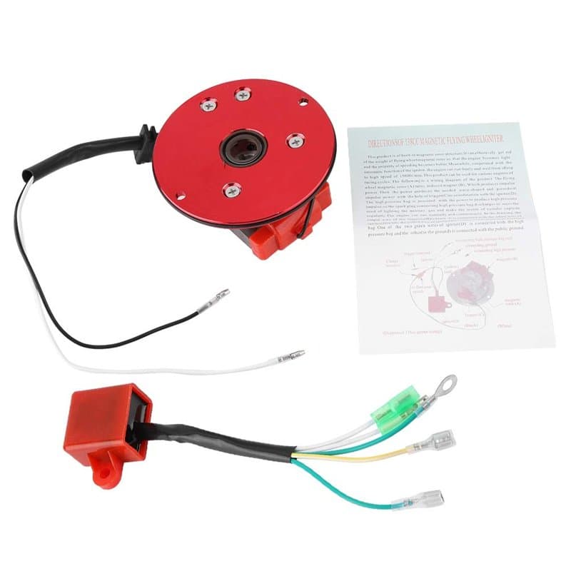 Qiilu Kit de Magnéto Stator et Magnéto Rotor de Moteur pour Dirt Bike moteur CDI 110cc 125cc 140cc