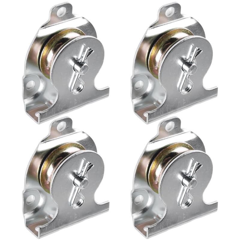 Lot de 4 poulies de renvoi - Poulie en fer - Poulie avec roulement à billes - Câble en acier - Poulie de renvoi - Pour fitness,