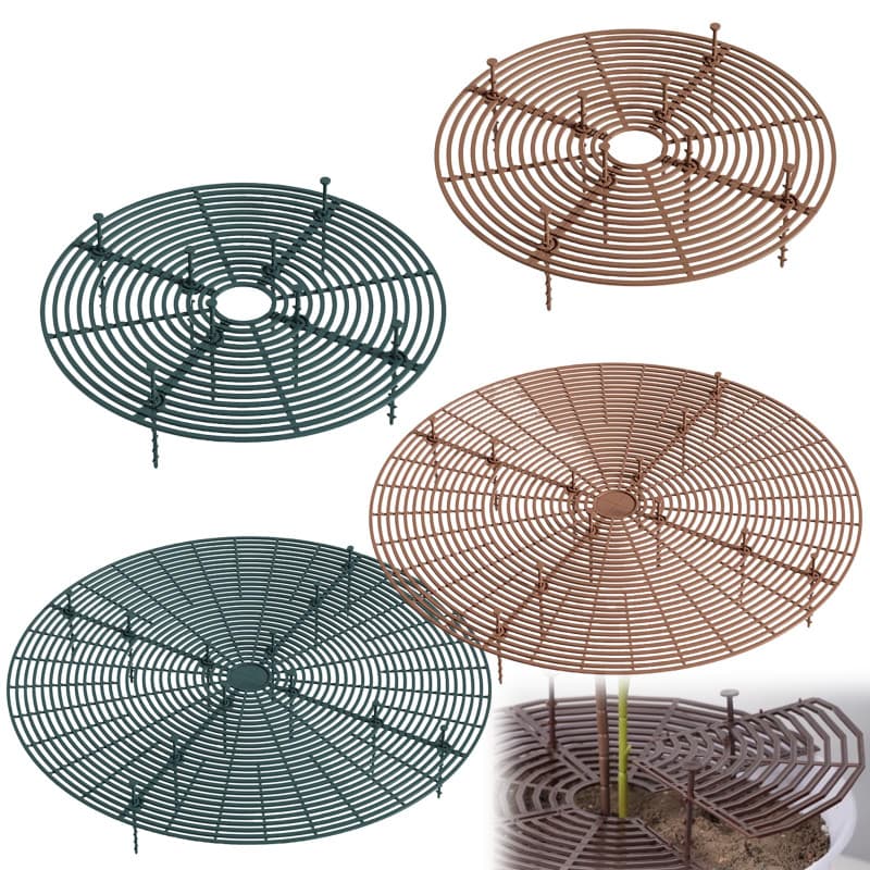 Lot de 4 grilles de pot de fleurs : protection des plantes chat grand 52 cm et 28 cm découpable protection des plantes pot de fl