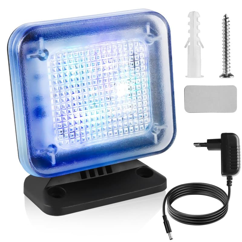 Simulateur TV factice avec 12 LED et 3 programmes au choix, simulateur de télévision factice économe en énergie avec minuterie,