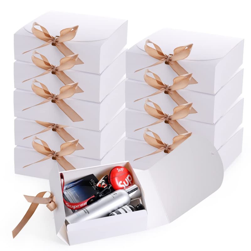 Goomp Boite Cadeau,10PCS Boîtes Cadeaux avec Couvercles 20 x 20 x 10 cm Boîtes Cadeaux Vide pour Cadeaux,Fête,Anniversaire,Maria