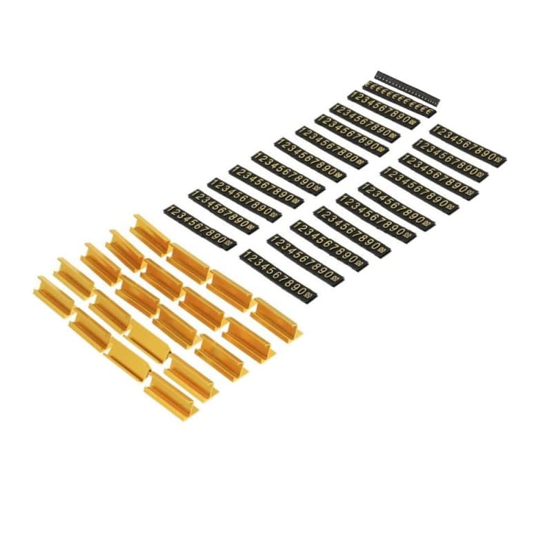 Floratek Lot de 20 mini étiquettes de prix réglables avec support, pour bijoux, montre, comptoir de magasin, etc
