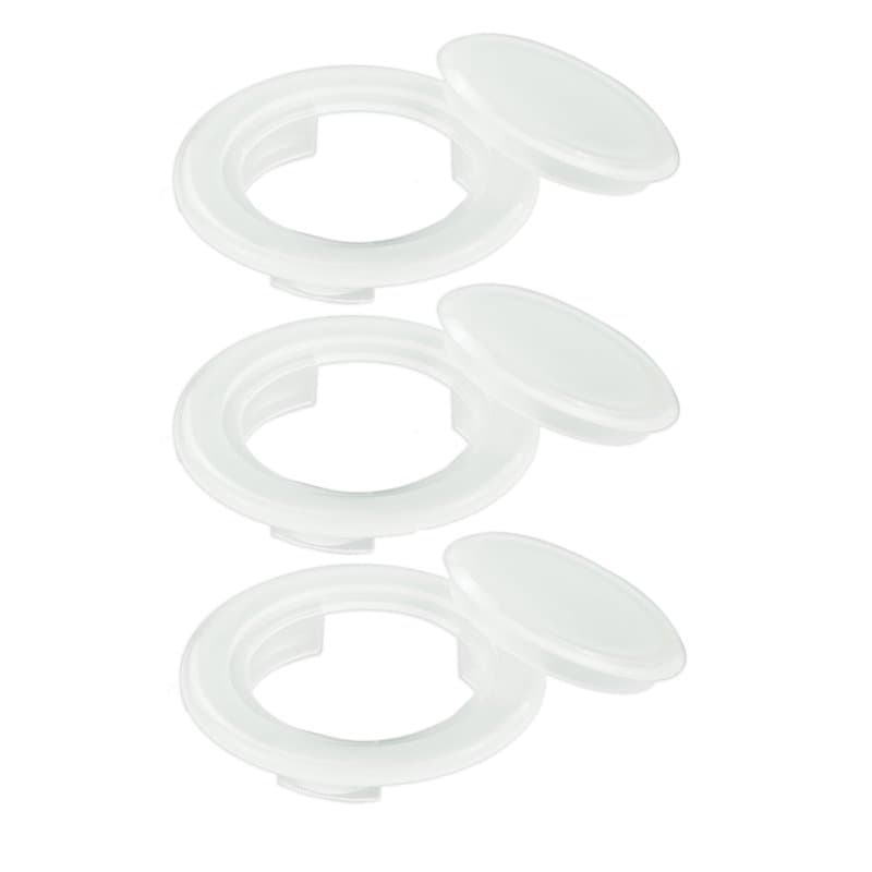 Lot de 3 anneaux pour parasol de table avec capuchon - Anneau pour parasol - Anneau de trou en plastique - Diamètre intérieur :