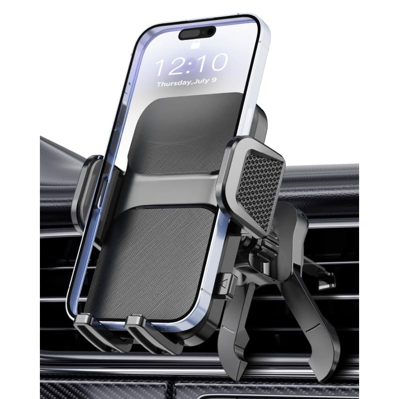 Hoppac Support Téléphone Voiture Grille Aeration, Porte Telephone pour Automobile Crochet Fort, 360° Rotation, Bouton de Libérat