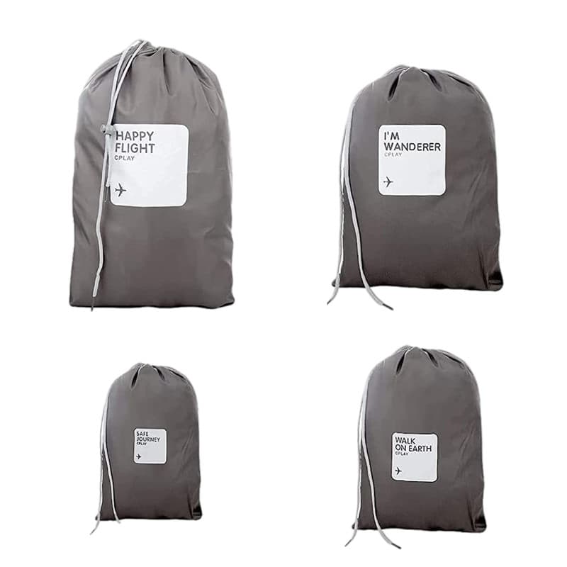 4 Pièces Sac à Cordon Imperméable,Cordon Organiseurs De Bagage Sacs,Sacs de Rangement Etanche pour Voyage Camping Piscine