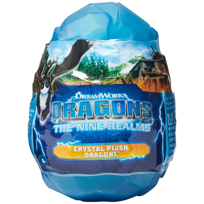Dreamworks Dragons The Nine Realms, Crystal Plush Dragons, 7,6 cm, Jouets pour Enfants à partir de 4 Ans
