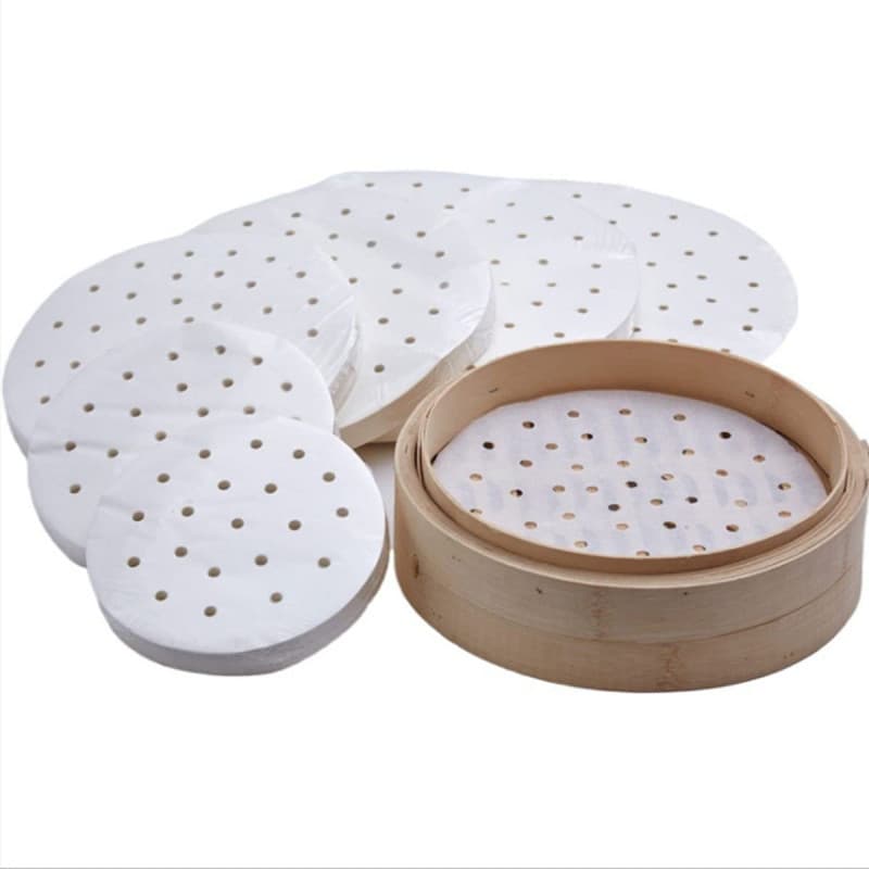 Lot de 250 feuilles de papier Dim Sum pour cuiseur à vapeur en bambou, friteuse à air chaud, cuiseur vapeur, Airfryer Liners, an