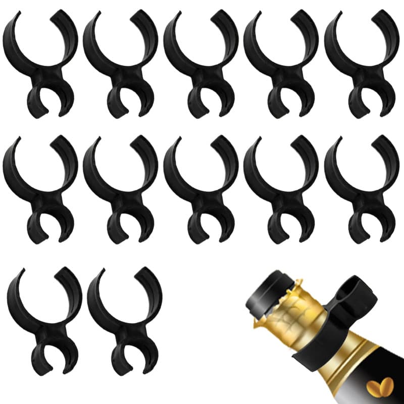 LAMXD Lot de 12 pinces à bougie pour bouteille de champagne, rallonges de bouteille de champagne, supports pour bougies de cuisi