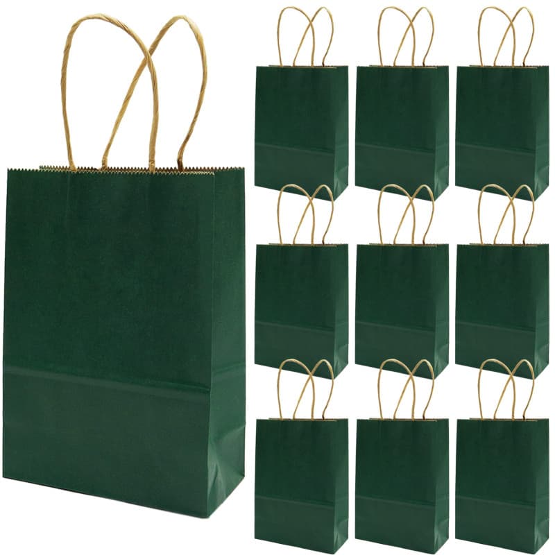 Sacs cadeaux en papier kraft avec poignées, grand sac en papier avec autocollants pour affaires, boutique, anniversaire, cadeau,