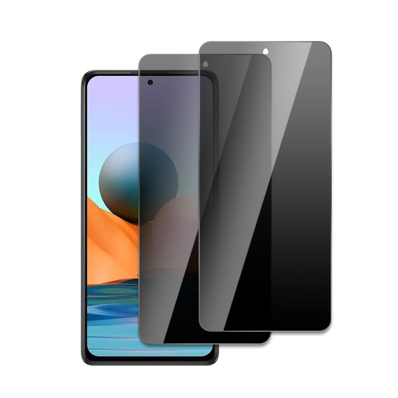 2pcs Verre Trempé Anti Espion pour Xiaomi Redmi Note 10 Pro, Privacy Film de Protection en Verre Trempé, Écran Anti-rayures, Ant