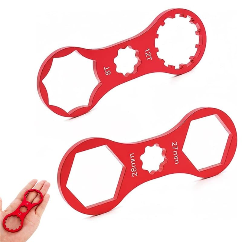 JJiaoLinin Clé à Fourche Avant de Vélo, 2 Pièces Vélo Retirer Installer Une clé Outil de Suspension pour XCR/XCM/XCT/RST MTB, Ro