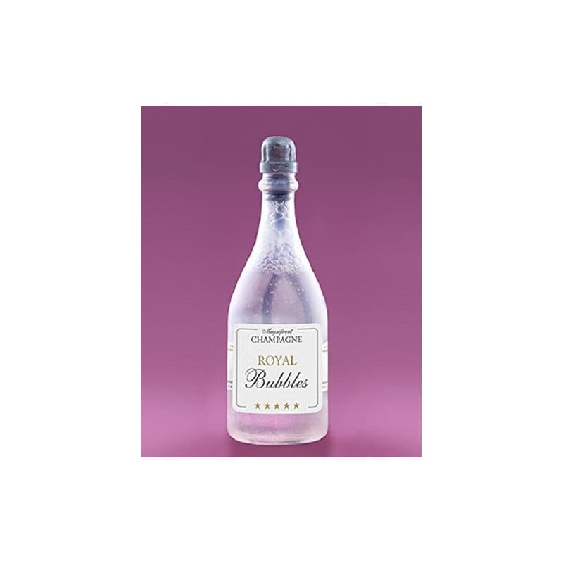 PartyDeco Lot de 24 Bulles de Savon en Forme de Bouteille de Champagne, Marque-Places de Mariage invités de réception