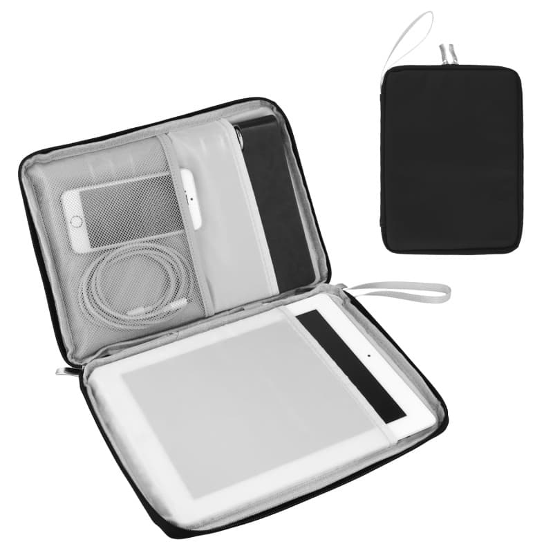 QWORK® Housse pour Tablette 9-11'', Housse Transport pour Tablette avec Rembourrage, Sac pour Tablette Gris, Compatible avec iPa