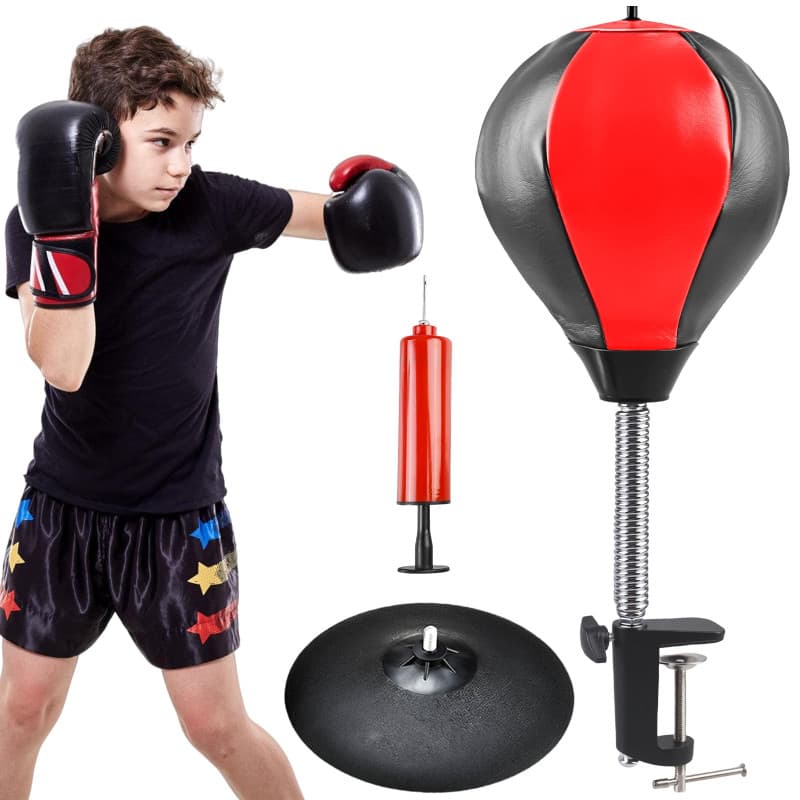 Sac de frappe debout, avec ventouse super puissante et pince de table, sac de frappe de table, sac de frappe de bureau, punching