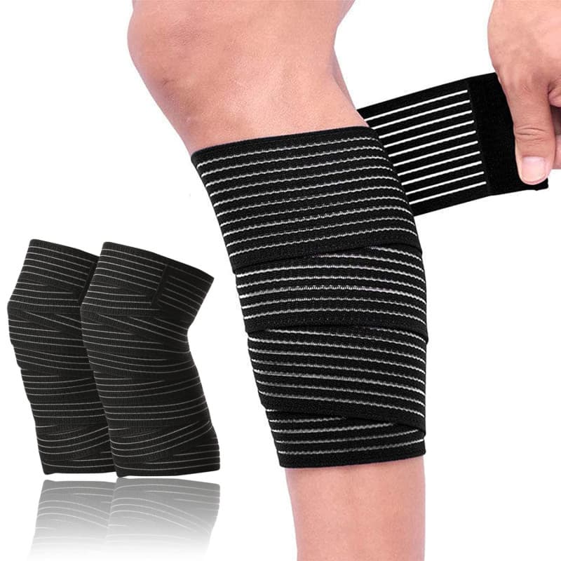 4 Pack Tandage Du Genouillère, Bandage Sportif Supporté Au Genou, Sport De Force De Kiebandage, échelle Du Genou Comprimé Pour L