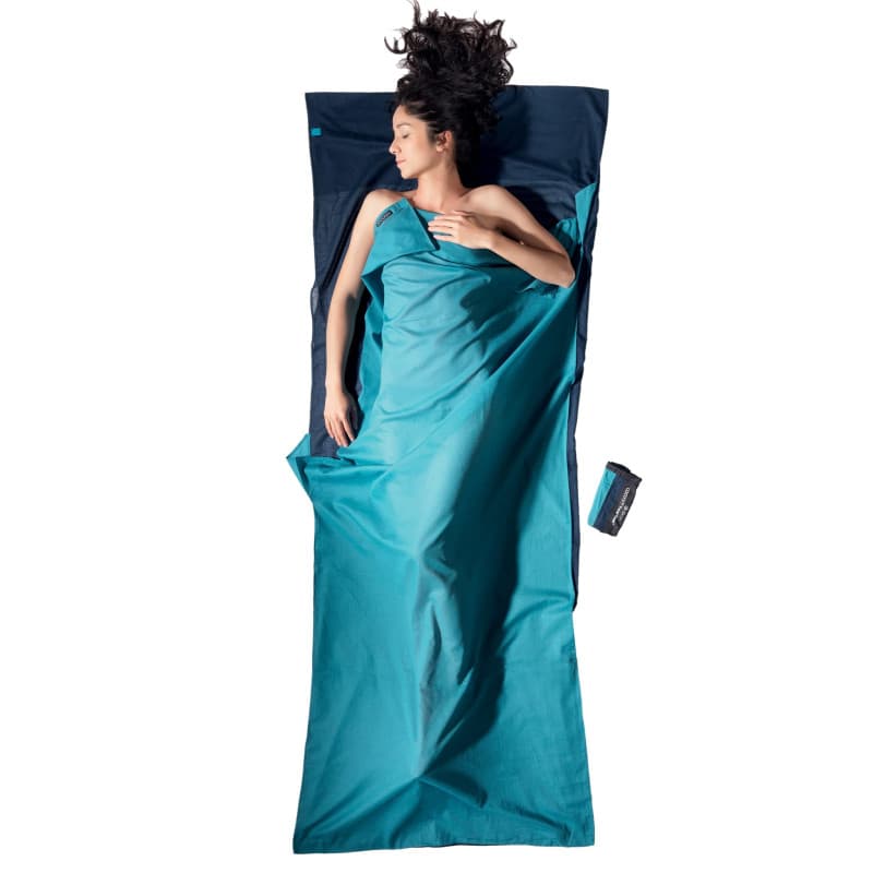 Cocoon TravelSheet - Drap de sac - Egyptian Cotton bleu/Bleu pétrole 2016 sac de couchage, Tuareg/Laguna, M