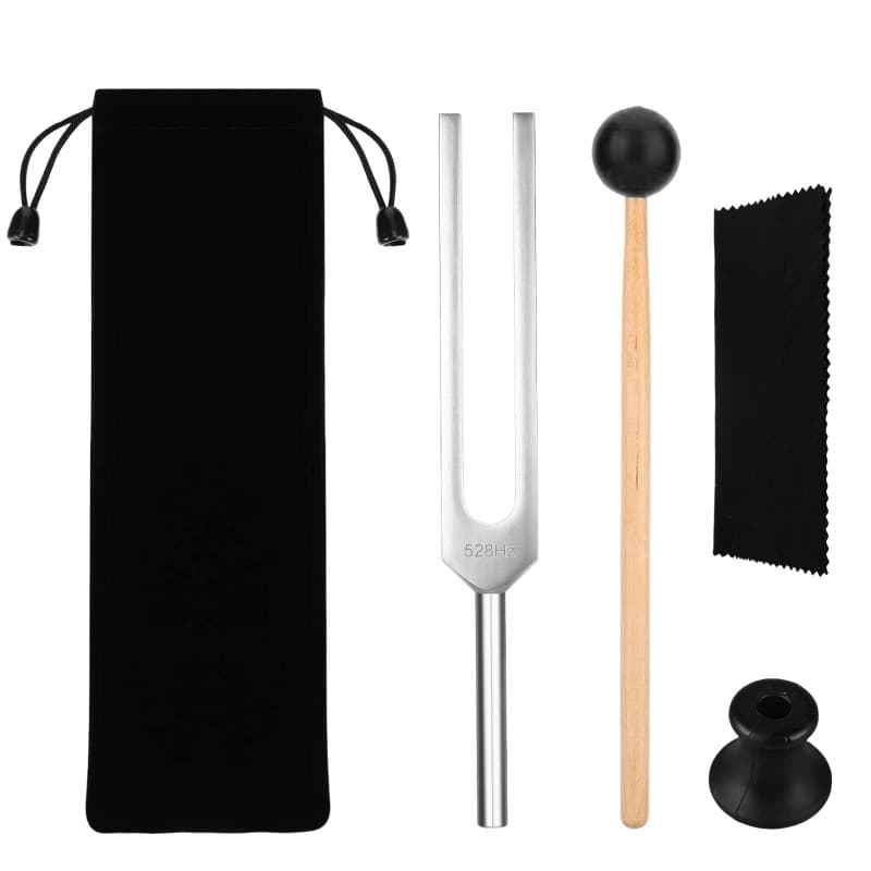 528HZ Diapason Standard Marteau De Diapason En Aluminium Diapasons De FréQuence, Diapason en Acier Inoxydable Musique Diapason S