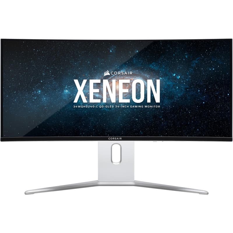 Corsair XENEON 34WQHD240-C 34 Pouces QD-OLED Écran Curvé Gaming – 3440 x 1440, 240Hz, 0,03ms GtG, Compatible avec G Sync, FreeSy