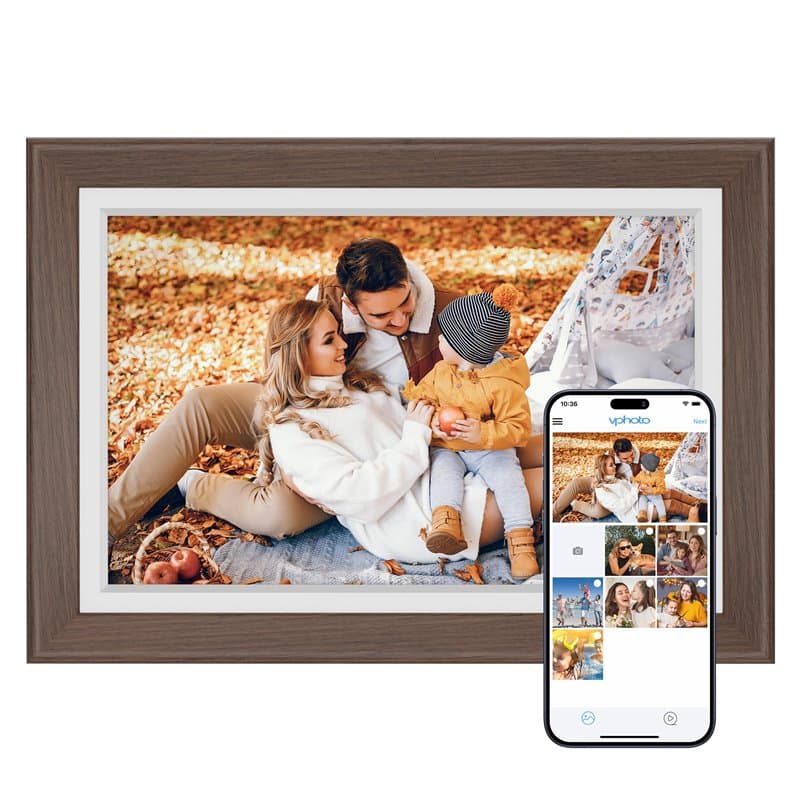 Dragon Touch Cadre photo numérique WiFi 10 pouces IPS écran tactile affichage numérique cadre photo numérique, 32 Go de stockage