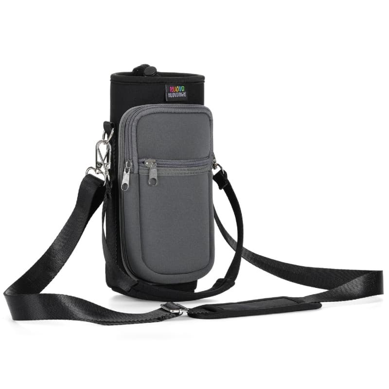 Nuovoware Sac à Bouteille en Néoprène, 750ml/710ML Porte-Bouteille avec Bandoulière&Dragonne Ajustable, Sac Fourre-Tout avec Poc