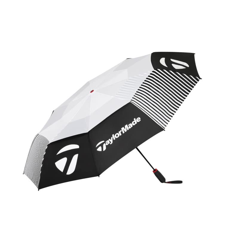 TaylorMade TM25 Compact Auto Parapluie de golf 54 pouces, Noir/blanc