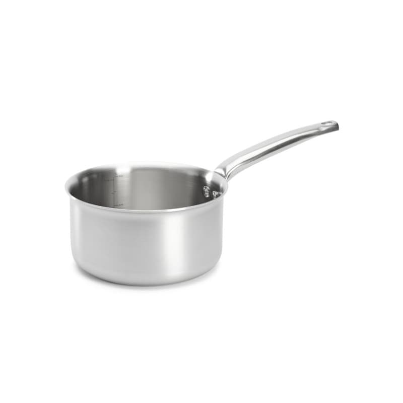 De Buyer - Casserole en inox 3 couches ALCHIMY - 18 cm - Fabriquée en France, Sans PFAS, Maîtrise de la Cuisson, Inox 18/10, Tou