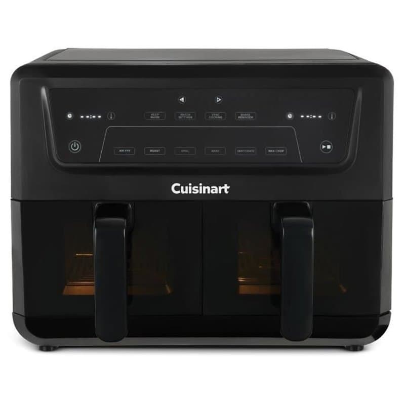Friteuse sans huile CUISINART - Airfryer AFD10XBLE - Capacité 10,4L - Double cuves - Noir - 2400W