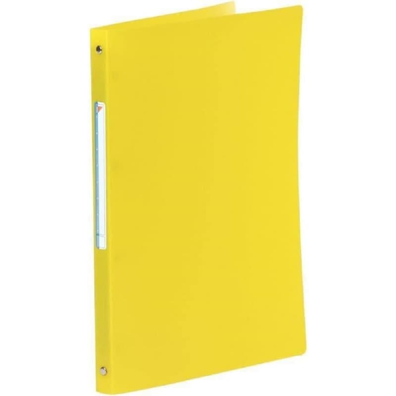OXFORD Classeur Memphis A4 Dos 20mm 4 Anneaux Ronds Couverture Polypro Jaune