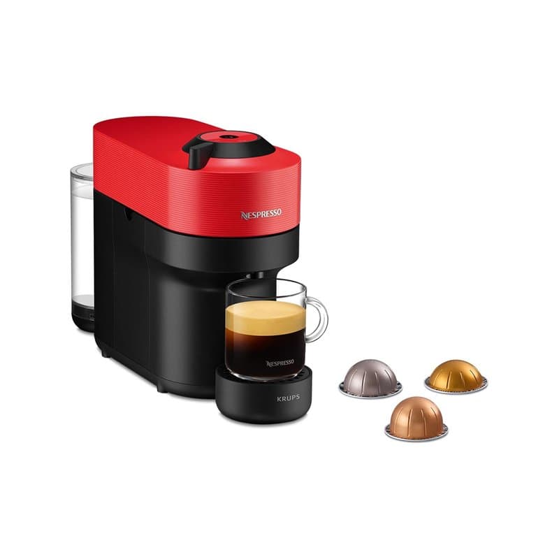 Krups Nespresso VERTUO Pop XN9205 Cafetière à capsules Machine à expresso, 4 tailles tasses, technologie Centrifusion, 35% plast
