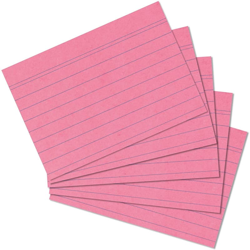 Exacompta - Réf. 38085SB - Paquet de 100 fiches bristol lignées non perforées - sous film - compatibles avec imprimante jet d'en