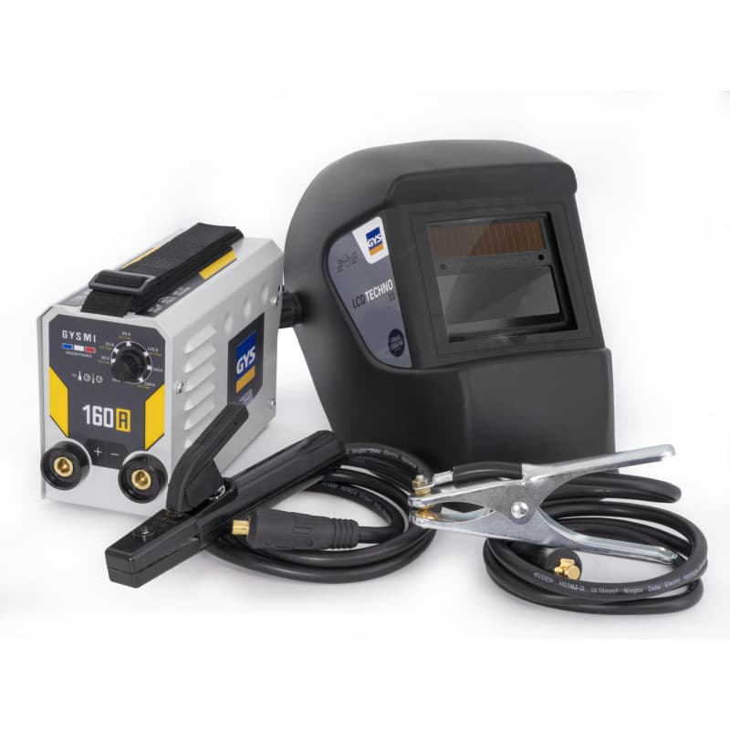 GYS, GYSMI 160A, Poste à Souder à l'Électrode Enrobée 160A Monophasé 230V (MMA), Arc Force, Antisticking, Hot Start, Avec Masque