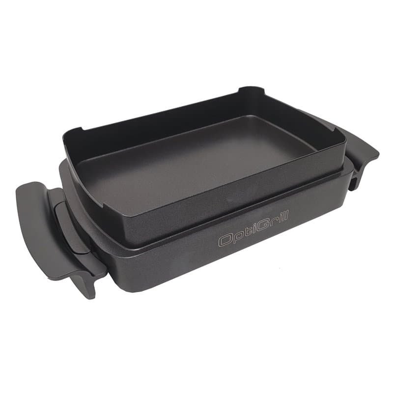 TEFAL Plaque de cuisson OptiGrill Snacking & Baking XA725870 | Revêtement antiadhésif | Poignées isolées thermiquement | Passe a