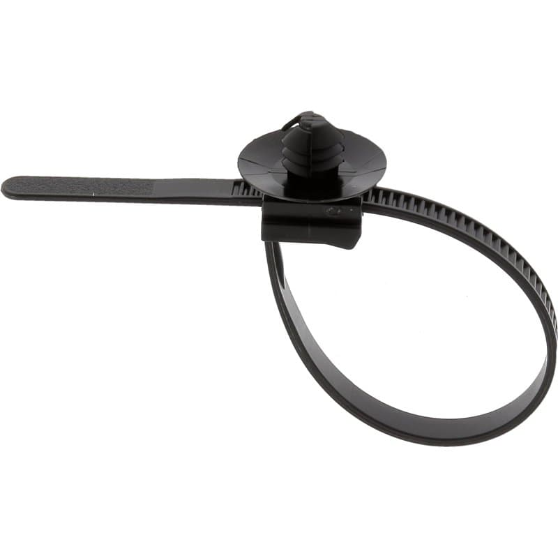 Restagraf - Lanière Plastique 140 x 5 mm à Ancrage - Collier de Serrage Automobile pour Trou Rond de 6,5 mm - Compatible Plusieu