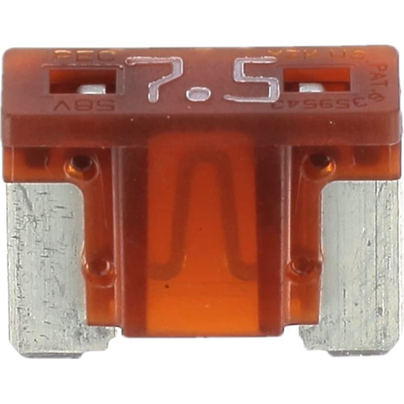 Restagraf - Fusible Plat Low Profil Mini pour Automobile - Puissance 7,5 A - 58 V - Réf. 17064 - Sachet de 5, Marron