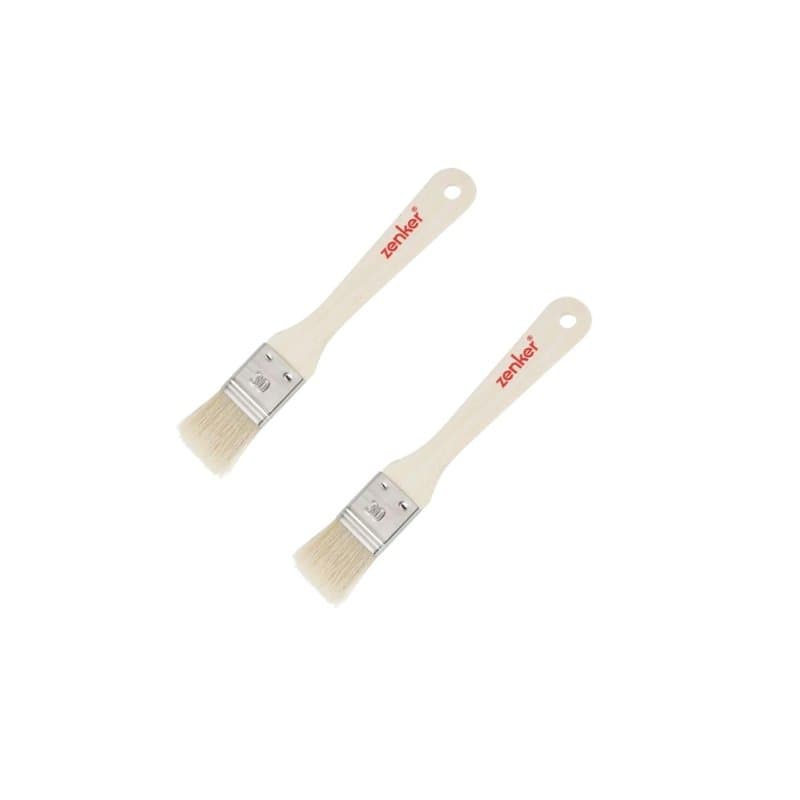 Zenker 9322950 Lot de 2 pinceaux de pâtisserie en bois, pinceau de cuisine, ustensile de pâtisserie, Bois, 19 cm