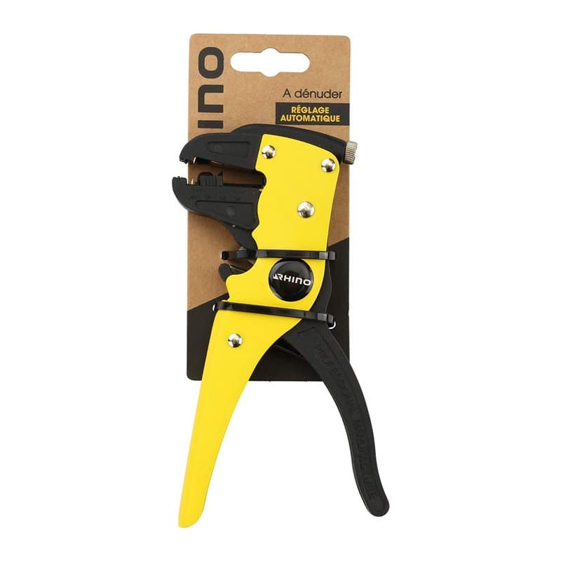 RHINO - Pince à dénuder de câbles automatique, pince à dénuder automatique - Manche ergonomique - Permet de dénuder la majorité