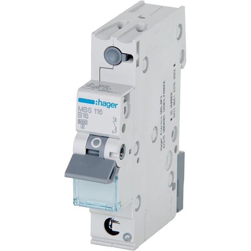 Hager MCS120 Disjoncteur 1 pôle C20A 6kA QC 1 m 500 V Multicolore