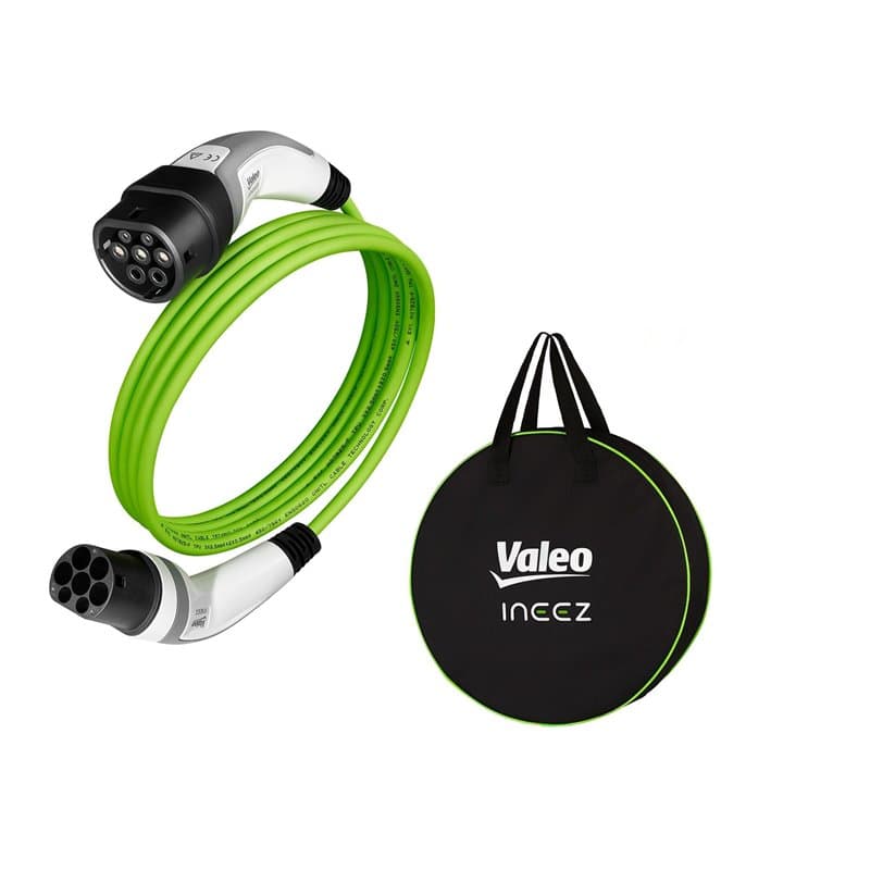 Valeo Ineez - 652103 - Câble de Charge pour véhicules électriques ou Hybrides Rechargeables avec Sac de Transport - Type 2 vers