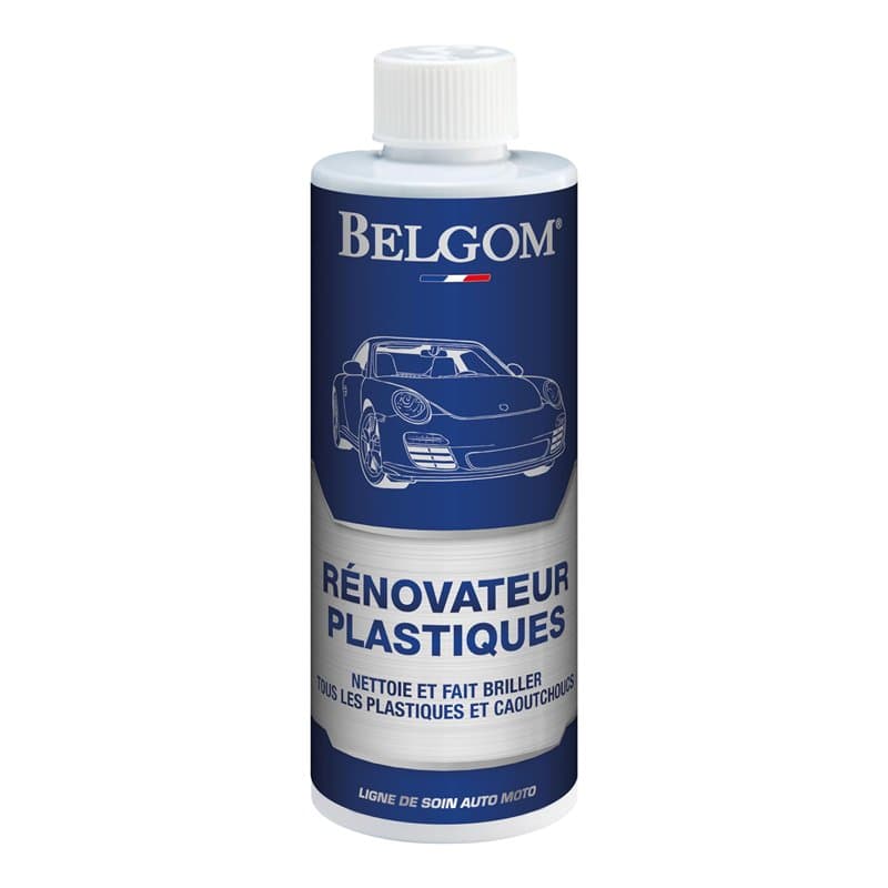 BELGOM 05.0500 rénovateur Plastiques, 500 ML - Il nettoie et Fait Briller l’intégralité des matières Plastiques et des caoutchou