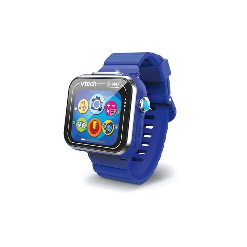 VTech - KidiZoom SmartWatch Max Bleue, Montre Digitale Enfant, Photo, Selfie, Vidéo, Écran Tactile Horizontal, Jouet High-Tech,