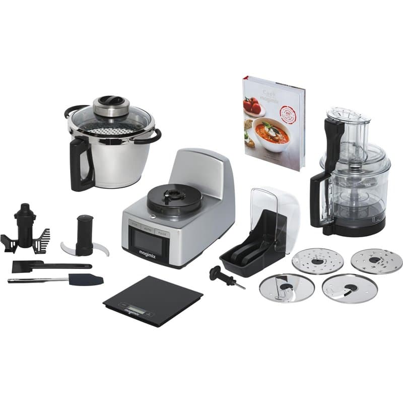 Magimix - Cook Expert - Robot de cuisine avec fonction cuisson, chrome satiné, multifonction