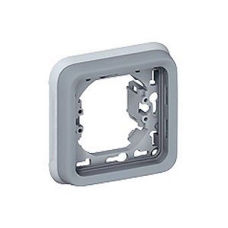 Legrand 069681 Support Plaque Étanche 1 Poste Plexo Composable IP55, Gris