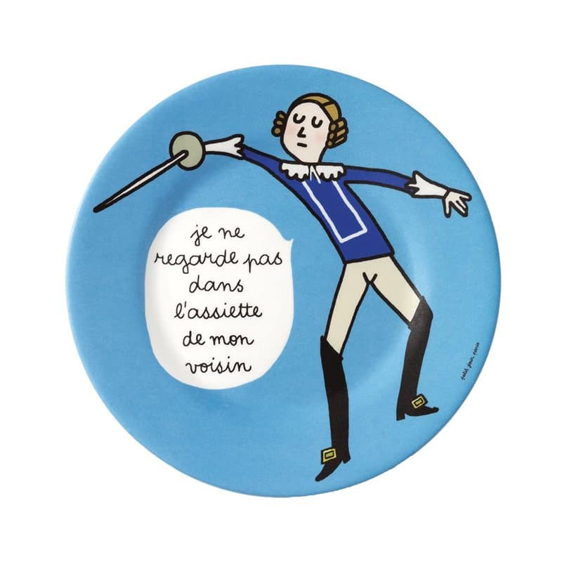 Soledad ASSIETTE À DESSERT PRINCE ''JE NE REGARDE PAS...'' Ø 20cm